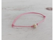Kép 1/2 - Rózsaszín pöttöm elfogadás karkötő fehér színű howlit gyönggyel