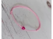 Rózsaszín nanocord karkötő apró sötét-rózsaszín roppantott üveggyönggyel