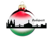 Kép 2/2 - Budapest piros/fehér/zöld 8cm - Karácsonyfadísz