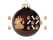 Kép 1/2 - Kutya mancs sorminta fényes gesztenye 8cm - Karácsonyfadísz