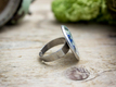 Kép 3/3 - Kéknefelejcs műgyanta gyűrű