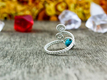 Kép 2/2 - Türkiz ezüst színű drót gyűrű