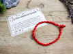 Kép 1/4 - Kabbala védelmező vörös textil karkötő