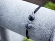 Kép 2/4 - Érzékenység angyal hópehely-obszidián microcord karkötő