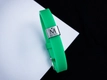 Kép 1/5 - Szeretet levél egyedi medálos MoMents zöld színű szilikon karkötő