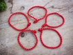 Kép 1/5 - Kabbala védelmező vörös textil karkötő 5 dbos csomag