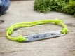 Kép 1/2 - Ígéret egyedi lapbetétes zöld mintás microcord karkötő