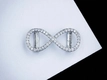 Kép 1/4 - Infinity cikrónia kristályos ezüst színű MoMents charm