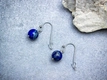 Kép 2/2 - Lápisz lazuli lógós drót fülbevaló 8mm