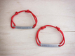 Kép 4/4 - Örökké szeretlek vörös microcord páros karkötők