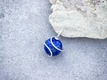 Kép 2/3 - Lápisz lazuli ezüst színű drót medál