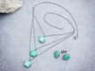 Kép 1/7 - Seafoam zöld cirkónia kristályos szett