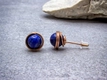 Kép 3/5 - Titok lápisz lazuli drót beszúrós  fülbevaló