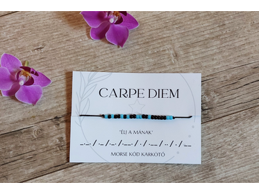 Carpe Diem morse kód karkötő