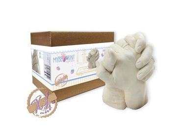 MybbPrint XL felnőtt kézszobor készlet - akár 2 felnőtt kezéhez  - baba és felnőtt, lenyomat, lábszobor, kézszobor