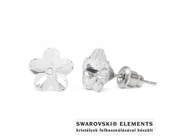 Jazzy átlátszó SWAROVSKI® kristályos fülbevaló - Virág Crystal