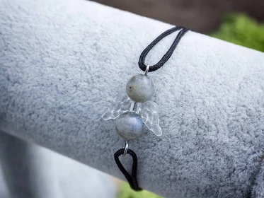 Megérzés angyal labradorit microcord karkötő