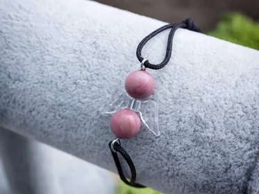 Önszeretet angyal rodokrozit microcord karkötő