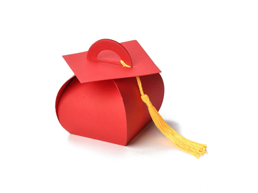 Diplomaosztó hajtogatható piros papír ajándékdoboz