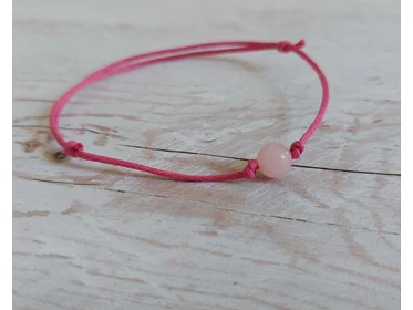 Magenta pöttöm karkötő rózsakvarc ásványgyönggyel