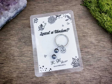 Leszel a tanúm kulcstartó hematittal