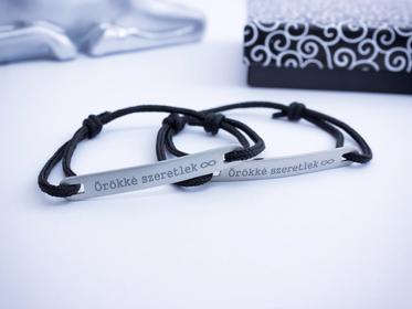 Örökké szeretlek microcord páros karkötők