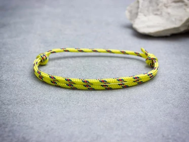 Sugallat sárga paracord gyerek karkötő
