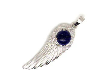 Angyalszárny fém medál Lapis 15x45mm