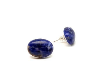 Fülbevaló ovális szodalit 4-5x6-7mm