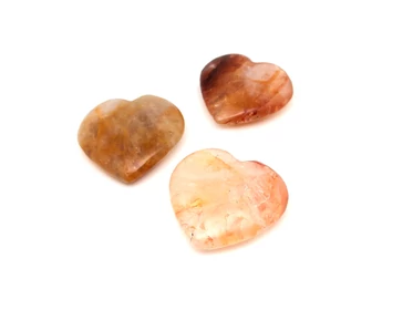 Szív Hematoid kvarc sárga 4cm A (MDG)