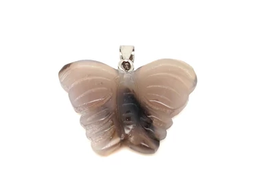 Pillangó medál achát 4x3cm