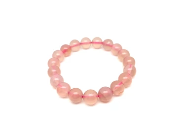 Kalcedon pink golyó karkötő 10mm