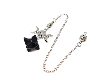 Inga merkaba istennő Goldstone kék 2x2cm