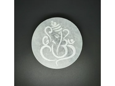 Szelenit korong Ganesha 10cm
