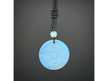 Kör metatron opalit medál zsinóron 3,5cm