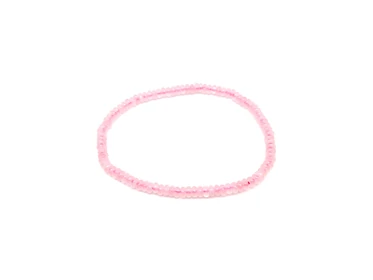Rózsakvarc korong karkötő 4x2,5mm