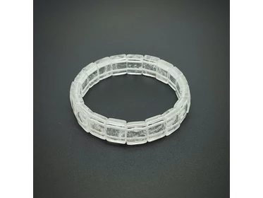 Hegyikristály fazettált téglalap karkötő 12x10mm