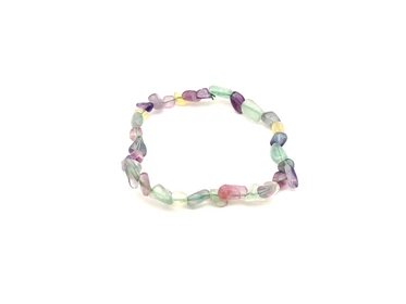 Fluorit pebble karkötő A 6-10mm