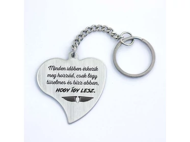 Így lesz acél szív medálos kulcstartó