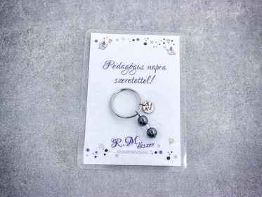 Pedagógus napra kulcstartó hematittal