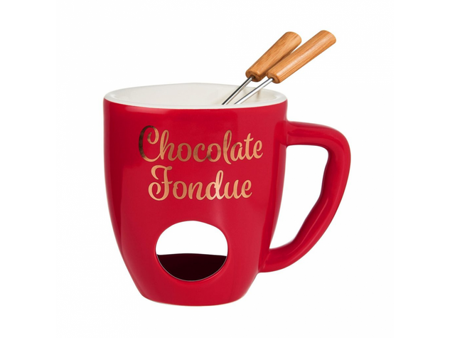 CHOCOLATE FONDUE fondue bögre piros