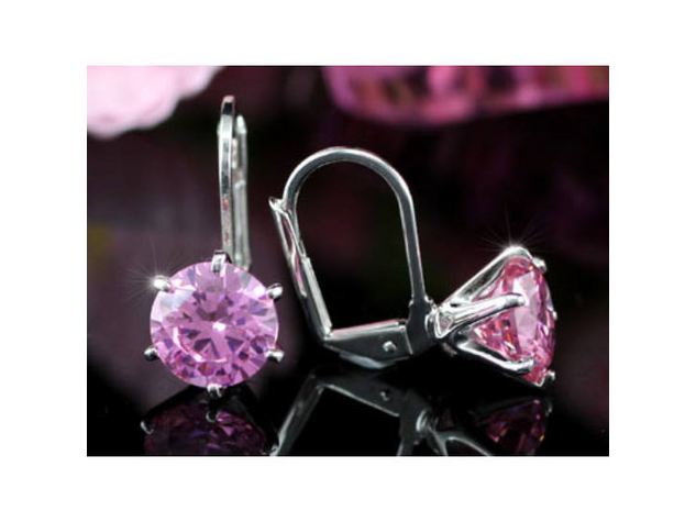 Tidal Swarovski kristályos fülbevaló - Rózsaszín