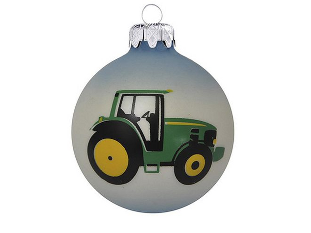 Traktor kék/fehér - Karácsonyfadísz