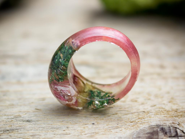 Rózsácska műgyanta gyűrű