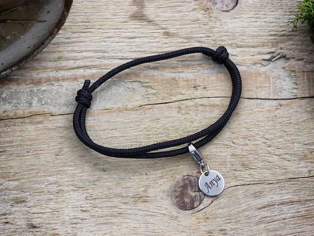 Anya medálos paracord páros karkötő