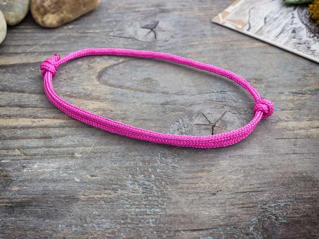 Megérzés pink paracord gyerek karkötő