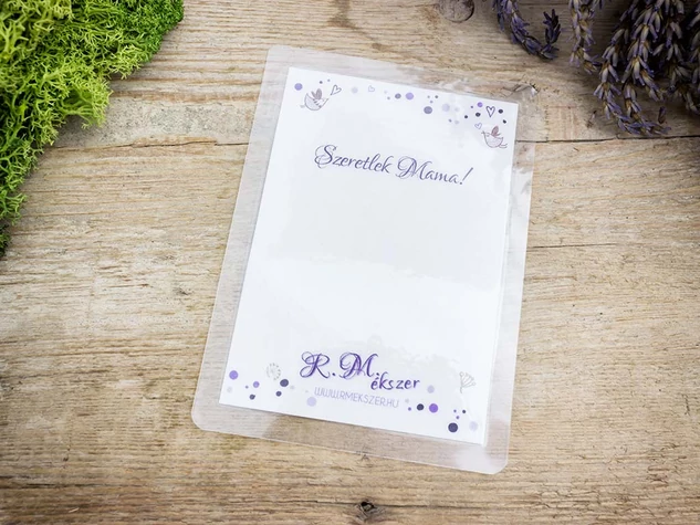 Szeretlek Mama narancssárga angyal medálos kulcstartó