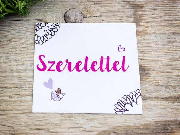 Rózsakvarc ásvány medálhoz kártya
