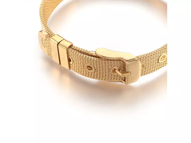 Egyetlen egyedi medálos MoMents arany színű acél karkötő