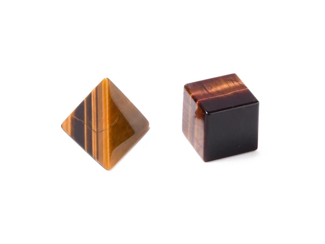 Shapes naturális tigrisszem és achát ásvány szett